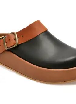 Saboti casual GRYXX negri, 23197, din piele naturala