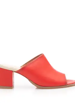 Saboti dama din piele naturala - 226 - B1- Rosu Box