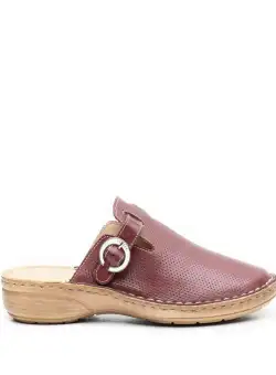 Saboti medicali dama, perforati din piele naturala, Leofex - 121-L Visiniu box