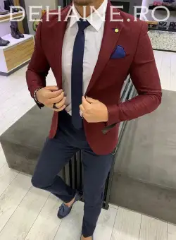 Sacou barbati grena slim fit ZR A3924 E 97-1.5 ~