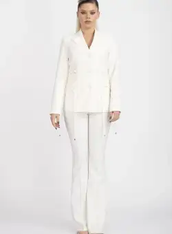 Sacou elegant cu snur la talie