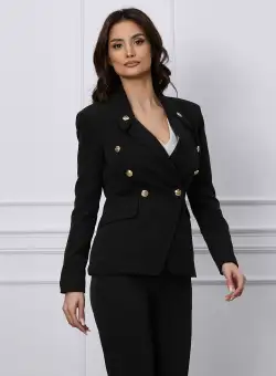 Sacou MBG negru cu nasturi aurii