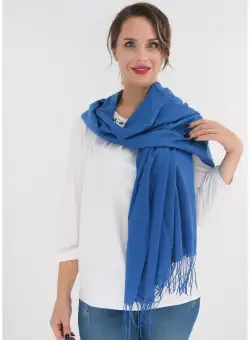 Sal albastru fin cu franjuri