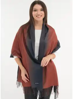 Sal fin maro din casmir cu fir metalic auriu