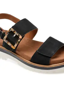 Sandale casual ARA bleumarin, 21003, din piele intoarsa