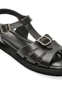 Sandale casual EPICA negre, 4793301, din piele naturala