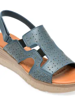 Sandale casual FLAVIA PASSINI albastre, 9707, din piele naturala