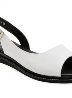 Sandale casual FLAVIA PASSINI albe, 17721M, din piele naturala