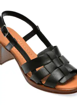 Sandale casual FLAVIA PASSINI negre, 13117, din piele naturala