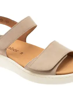 Sandale casual GABOR bej, 43711, din nabuc