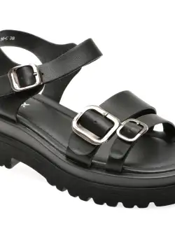 Sandale casual GRYXX negre, 2101L16, din piele naturala
