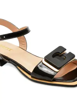 Sandale casual GRYXX negre, 527255, din piele naturala