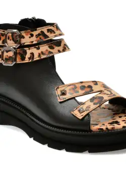 Sandale casual GRYXX negre, 606529, din piele naturala