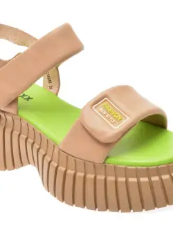 Sandale casual GRYXX nude, 6253, din piele naturala