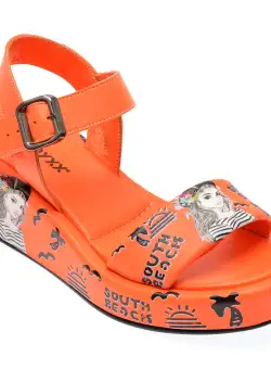 Sandale casual GRYXX portocalii, 620428, din piele naturala