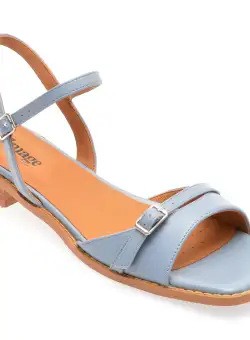 Sandale casual IMAGE albastre, 3026307, din piele naturala