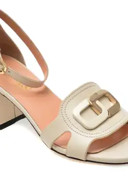 Sandale casual IMAGE bej, 603076, din piele naturala