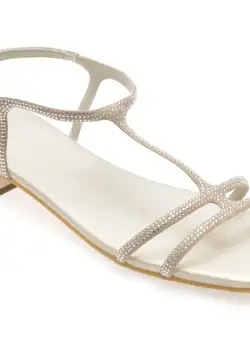 Sandale casual LAURA BIAGIOTTI albe, 8490, din material textil