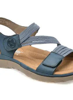 Sandale casual RIEKER albastre, 64870, din piele ecologica