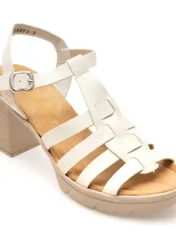 Sandale casual RIEKER bej, 67500, din piele ecologica