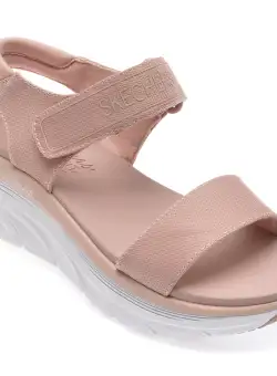 Sandale casual SKECHERS roz, 119226, din material textil