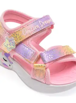 Sandale casual SKECHERS roz, 302682N, din material textil