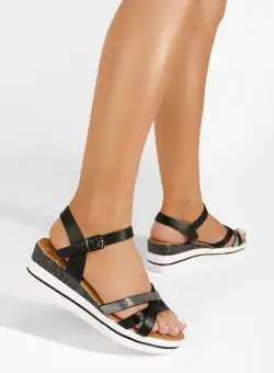 Sandale cu platforma Colleen negre