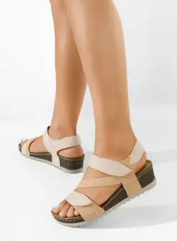 Sandale cu platforma Falia bej