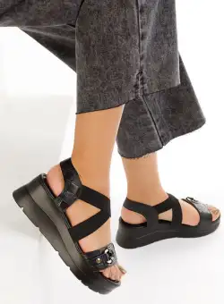 Sandale cu platforma Fenara negre