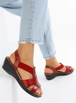 Sandale cu platforma Laritza Rosii