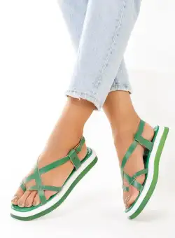 Sandale cu talpa joasa Boavista verzi