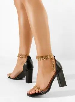 Sandale cu toc gros Alize negre