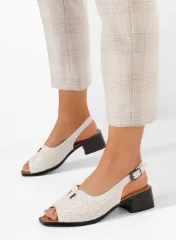 Sandale cu toc gros Bavaria bej