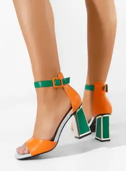 Sandale cu toc gros Wella multicolore V2