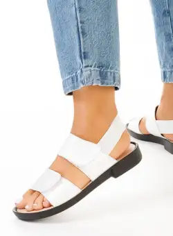 Sandale dama piele albe Galaroza