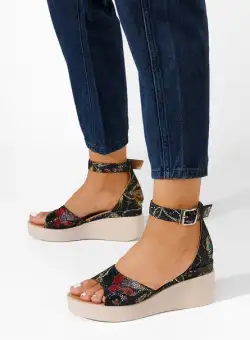 Sandale dama piele Salegia V4 multicolore