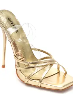 Sandale GRYXX aurii, 972, din piele ecologica