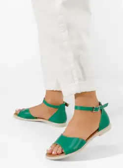 Sandale piele naturală Montela verzi
