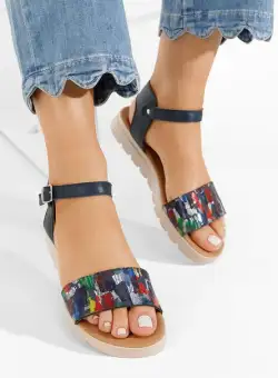 Sandale piele naturala Zeraha V2 multicolore