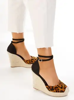 Sandale tip espadrile Samina V1 maro