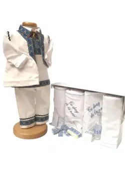 Set Botez Traditional Adi 2 , 2 piese costumas traditional si trusou brodat