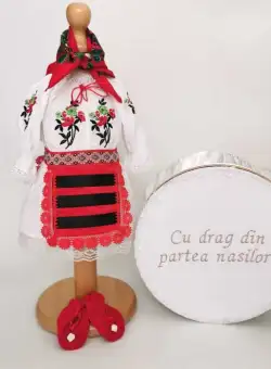 Set Botez Traditional , Costum Traditional Muna 9 - 2 piese costumas si cutie botez