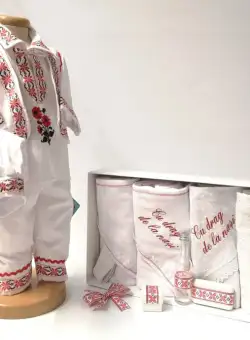 Set Botez Traditional Raul 10 , 2 piese Botez Traditional: trusou, costumas