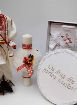 Set Botez Traditional Raul 18 - 4 piese costumas, trusou, lumanare si cufar