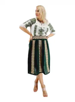 Set traditional format din ie si fusta XIX