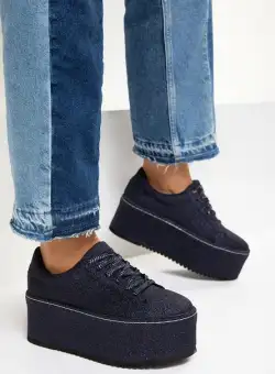Sneakers cu platforma Elegance Navy