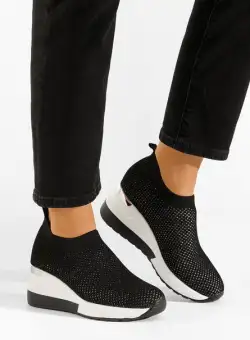 Sneakers cu platforma negri Zamora