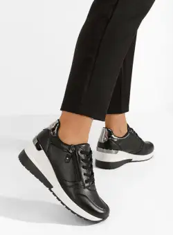 Sneakers cu platforma Palva negri