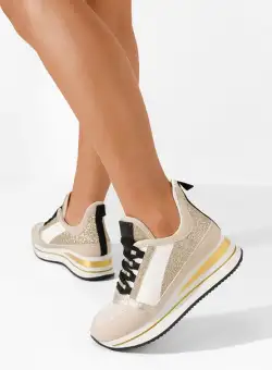 Sneakers cu platforma Tamila bej