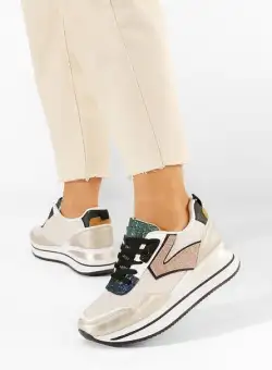 Sneakers cu platformă Tarika aurii